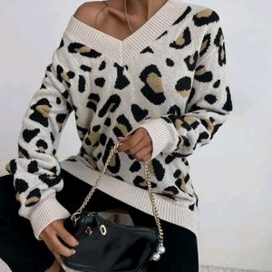 Leopard print sweater